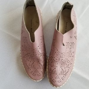 Pink Perforated Leather Sneaker (Bernie Mev)